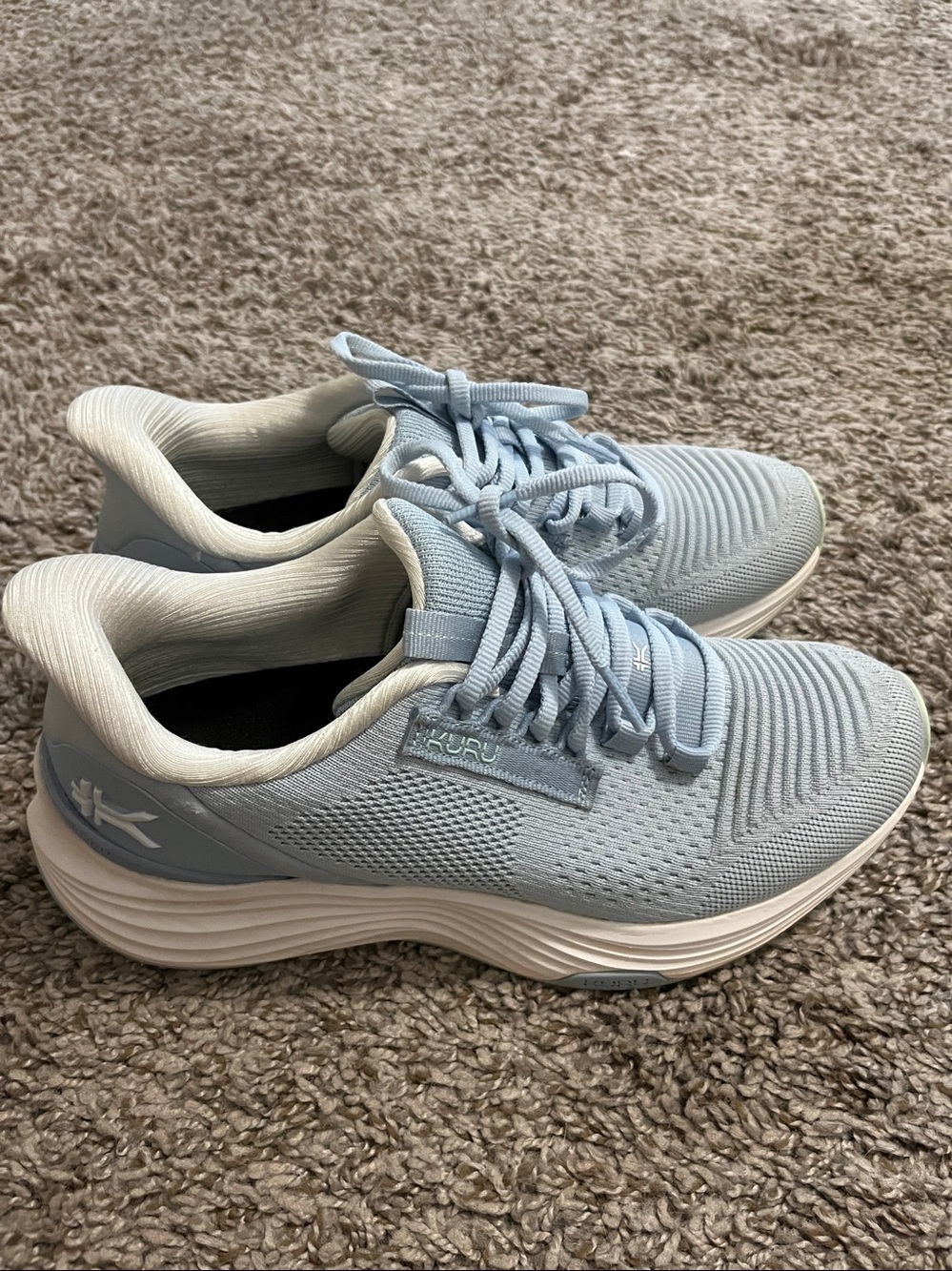 KURU Cloud Atom 2 Women's Pale Blue Knit Athletic Sneakers - Picture 6 of 8